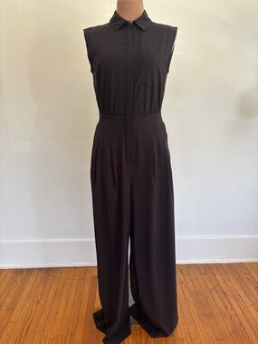 Athleta Sleeveless Wide-Leg Jumpsuit in Black